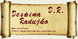 Despina Radujko vizit kartica